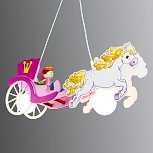 Závesná detská lampa Princezná s koňom a kočom, kód svietidla 3062026.