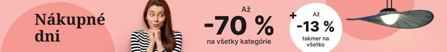 Akcia a zľavy na svietidlá, lampy a lustre do  28.4.2025.