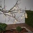 Solárne lampy a svetlá-Solárna svetelná reťaz LED Glow, číra, teplá biela, dĺžka 190 cm.