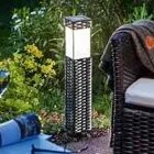 Vonkajšie svietidlo-Solárna LED lampa Rattan Esotec, biela_3012513.