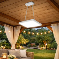 Vonkajšie stropné osvetlenie pod prístreškom