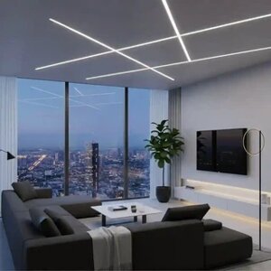 Moderné úsporné, vnútorné, interiérové LED osvetlenie.