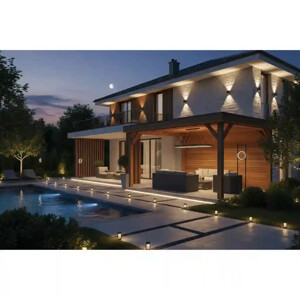 Vonkajšie osvetlenie – moderné lampy a svietidlá pre terasu a fasádu domu Vonkajšie exteriérové osvetlenie terasy, záhrady a fasády domu – moderné lampy a svietidlá